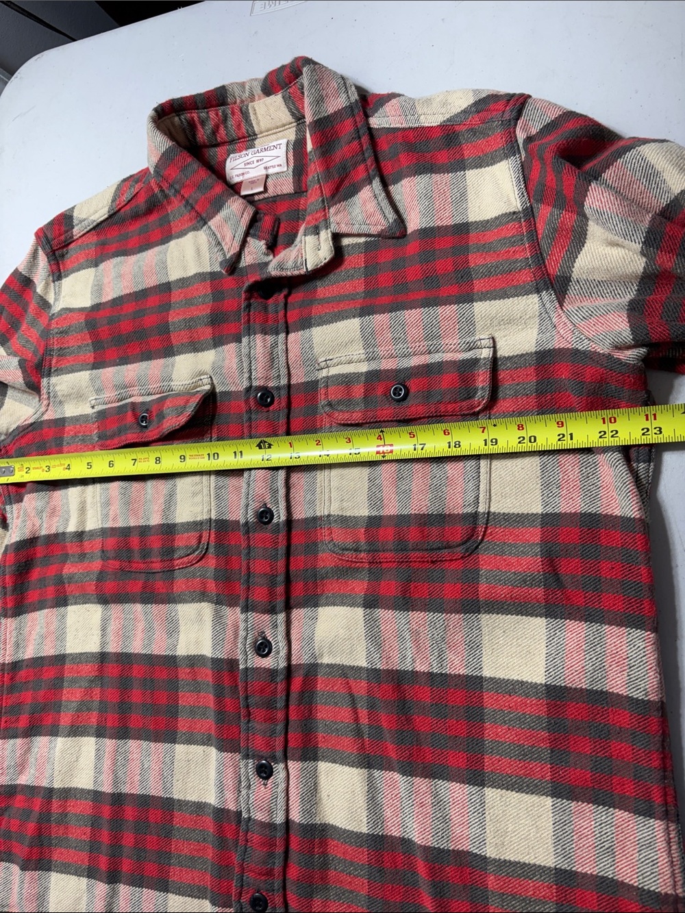 Filson Heavyweight Twill Cotton Flannel Shirt - Picture 6 of 9